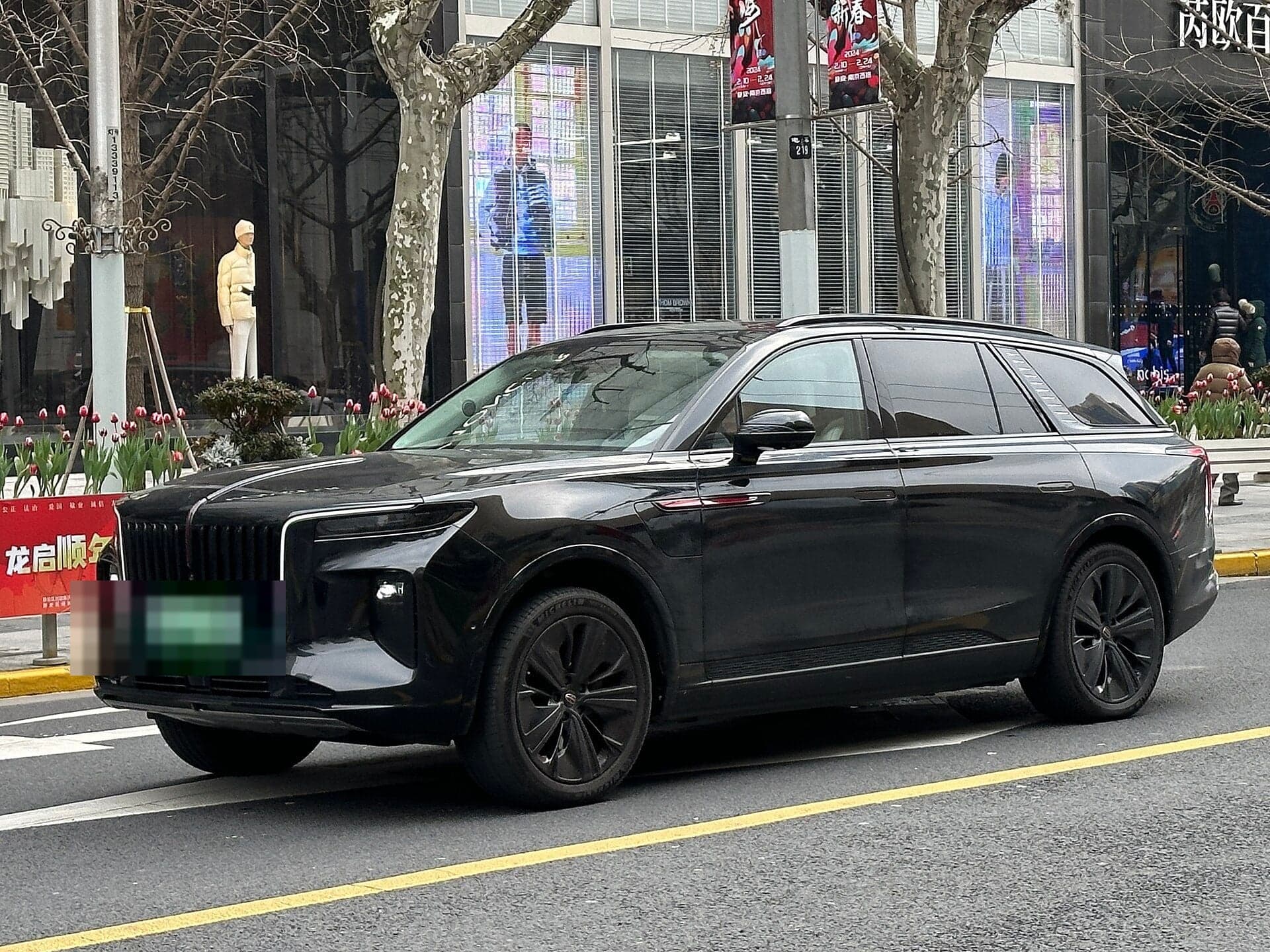 Hongqi E-HS9 — вид спереди-сбоку (фото модели)